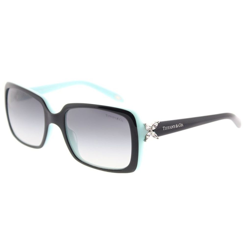 New Tiffany & Co. TF 4047B 80553C Top Black on Azure Sunglasses Grey Gradient